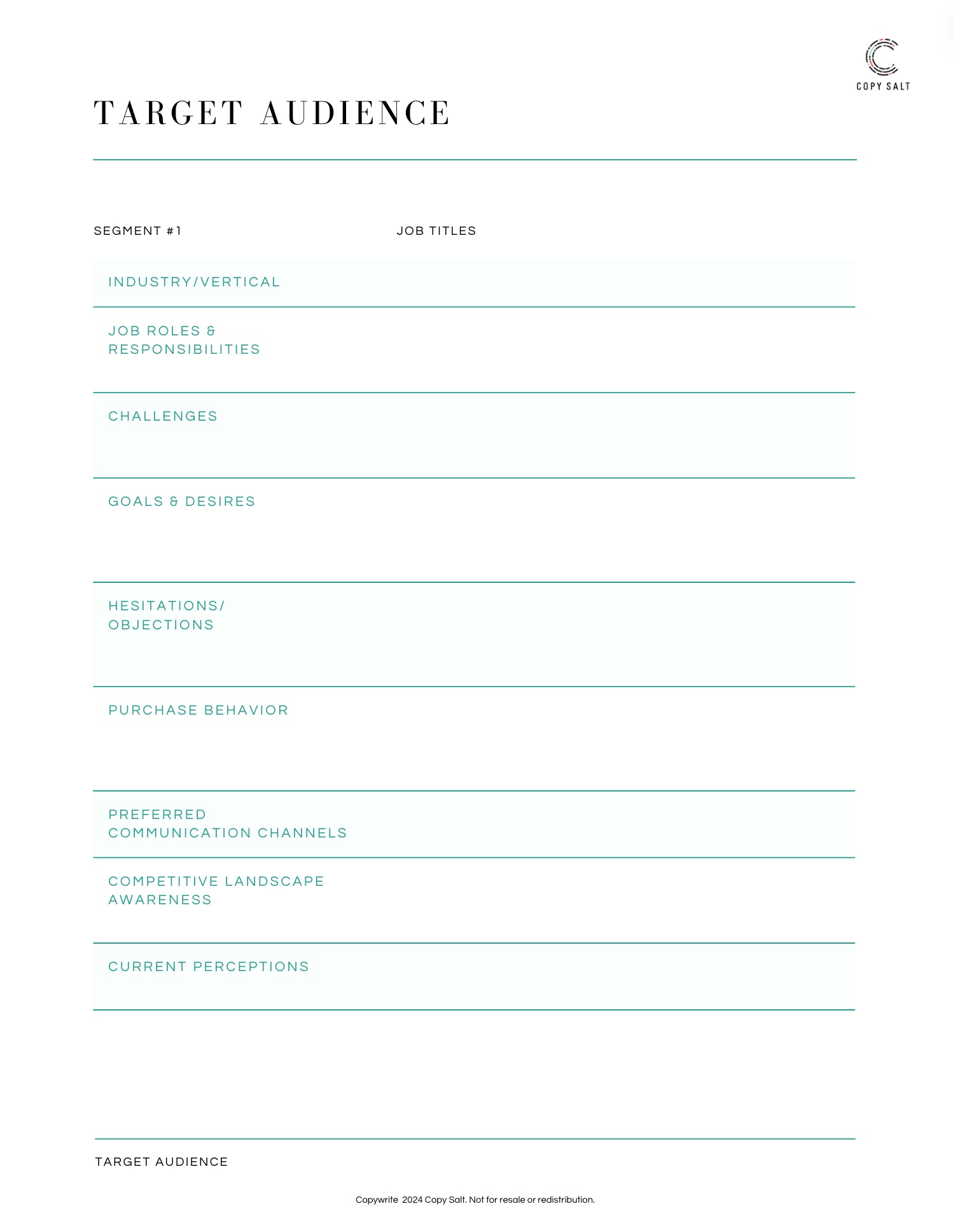 Image of target audience template available in free messaging template download
